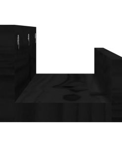 vidaXL Wandregale 2 Stk. Schwarz 50x12x9 cm Massivholz Kiefer