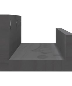 vidaXL Wandregale 2 Stk. Grau 50x12x9 cm Massivholz Kiefer