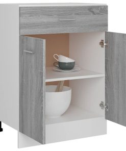 vidaXL Unterschrank mit Schublade Lyon Grau Sonoma 60x46x81,5 cm