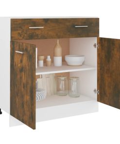 vidaXL Unterschrank mit Schublade Lyon Räuchereiche 80x46x81,5 cm