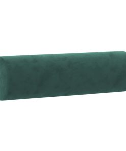 vidaXL Zierkissen 2 Stk. Dunkelgrün Ø15x50 cm Samt