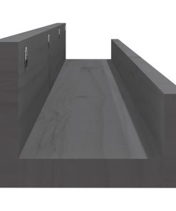 vidaXL Wandregale 2 Stk. Grau 110x12x9 cm Massivholz Kiefer