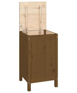 vidaXL Wäschetruhe Honigbraun 44x44x76cm Massivholz Kiefer