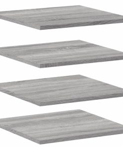vidaXL Wandregale 4 Stk. Grau Sonoma 40x40x1,5 cm Holzwerkstoff