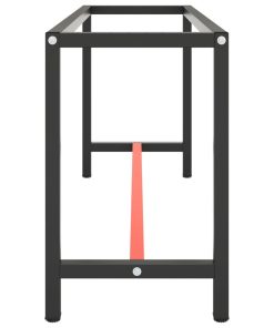 vidaXL Werkbankgestell Mattschwarz und Mattrot 170x50x79 cm Metall