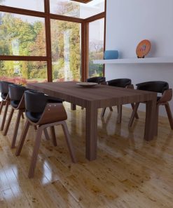 vidaXL Esszimmerstühle 6 Stk. Bugholz und Kunstleder