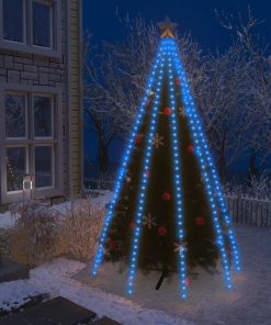 vidaXL Weihnachtsbaum-Lichternetz mit 400 LEDs Blau 400 cm
