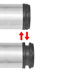 4x höhenverstellbares Tischbein Nickel gebürstet 870 mm