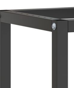 vidaXL Werkbankgestell Mattschwarz und Mattrot 190x50x79 cm Metall