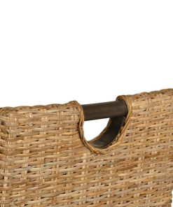 vidaXL Esszimmerstühle 6 Stk. Kubu-Rattan Mangoholz