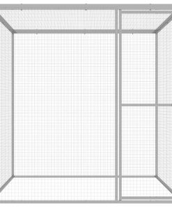 vidaXL Katzenkäfig 1,5x1,5x1,5 m Verzinkter Stahl