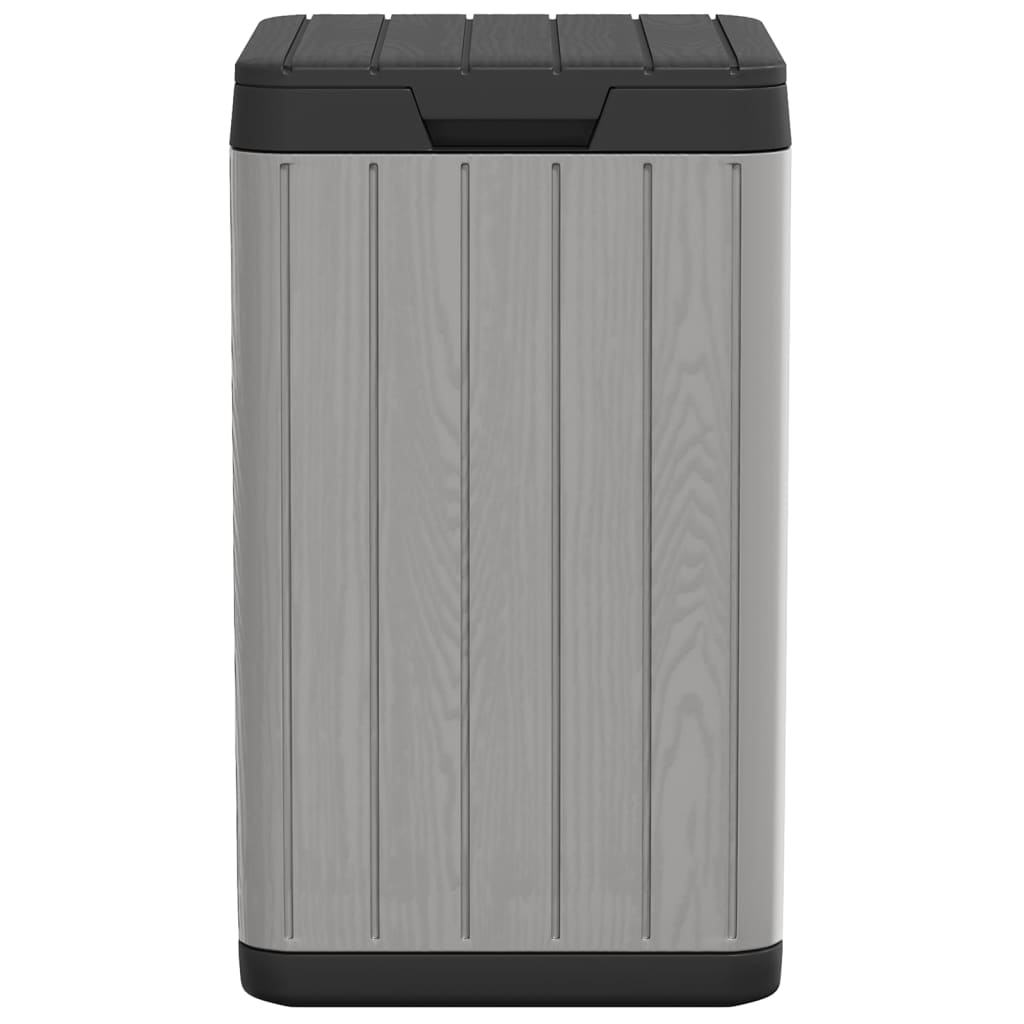 vidaXL Outdoor-Mülltonne Grau 38x38x65 cm PP