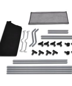 vidaXL Wäschekörbe mit Taschen 2 Stück Schwarz und Grau