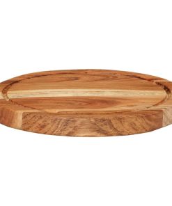 vidaXL Schneidebrett Ø25x2,5 cm Massivholz Akazie