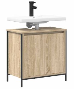 vidaXL Waschbeckenunterschrank Sonoma-Eiche 60x34,5x60 cm