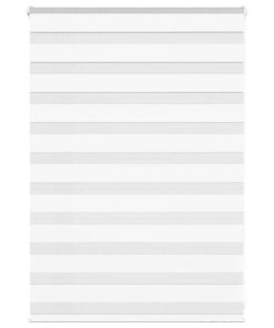 vidaXL Zebrarollo Weiß 100x100 cm Stoffbreite 95,9 cm Polyester