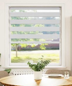 vidaXL Zebrarollo Weiß 100x150 cm Stoffbreite 95,9 cm Polyester
