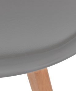 vidaXL Esszimmerstühle 6 Stk. Grau Kunststoff