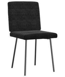 vidaXL Esszimmerstühle 4 Stk. Schwarz Samt