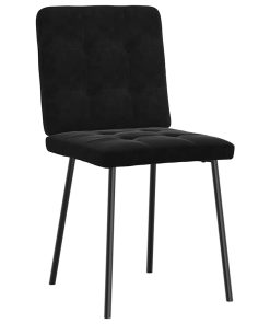 vidaXL Esszimmerstühle 4 Stk. Schwarz Samt