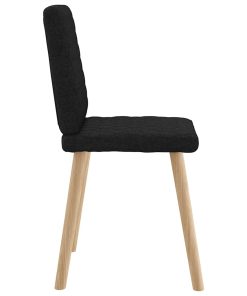 vidaXL Esszimmerstühle 4 Stk. Schwarz Stoff