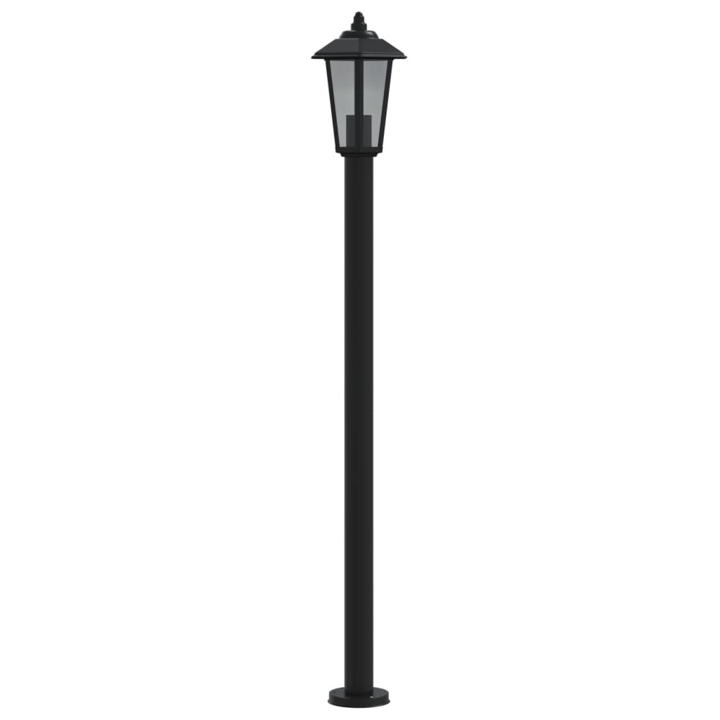 vidaXL Wegeleuchte Schwarz 120 cm Edelstahl