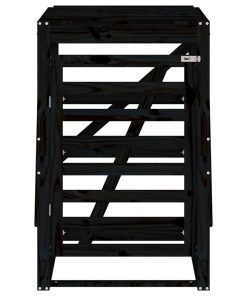 vidaXL Mülltonnenbox Schwarz 84x90x128,5 cm Massivholz Kiefer