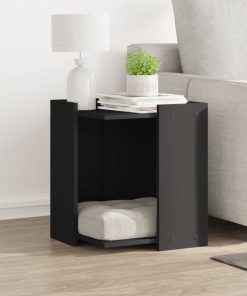 vidaXL Katzenklo Schwarz 42x42x51 cm Holzwerkstoff