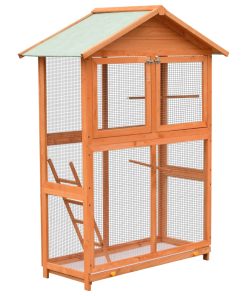 vidaXL Vogelkäfig Kiefernholz & Tannenholz 125,5x59,5x164 cm