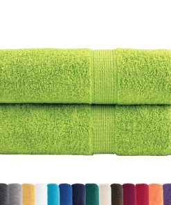vidaXL Premium-Gästetücher SOLUND 2 Stk. Apfelgrün 30x50 cm 600 g/m²