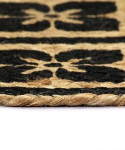 vidaXL Tischsets 4 Stk. Schwarz 38 cm Rund Jute