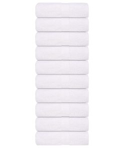 vidaXL Seiftücher 10 Stk. Weiß 30x30 cm 360 g/m² 100% Baumwolle