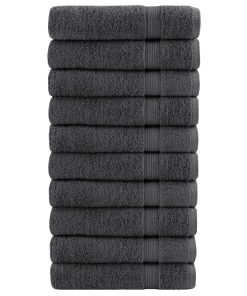 vidaXL Premium-Badetücher SOLUND 10 Stk. Anthrazit 100x150 cm 600 g/m²