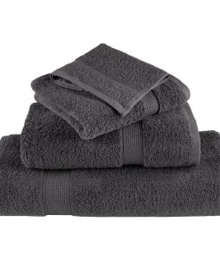 vidaXL Premium-Gästetücher SOLUND 10 Stk. Anthrazit 30x50 cm 600 g/m²