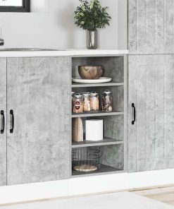vidaXL Unterschrank Riga Betongrau 40x44,5x81,5 cm Holzwerkstoff