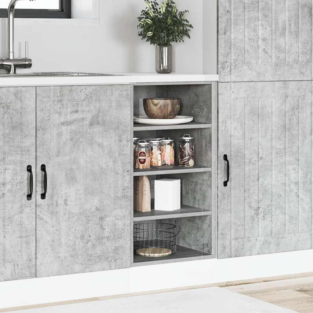 vidaXL Unterschrank Riga Betongrau 40x44,5x81,5 cm Holzwerkstoff
