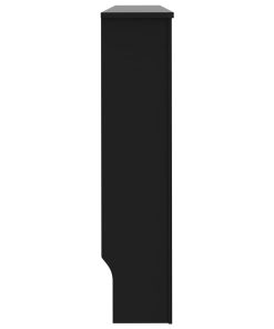 vidaXL Heizkörperverkleidung Schwarz 152x19x81,5 cm MDF