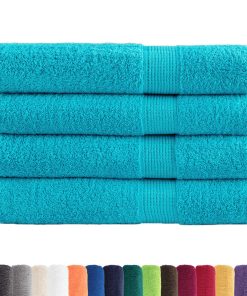 vidaXL Premium-Saunatücher SOLUND 4 Stk. Türkis 80x200 cm 600 g/m²
