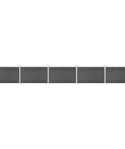 vidaXL Zaunelement Set WPC 872x105 cm Schwarz