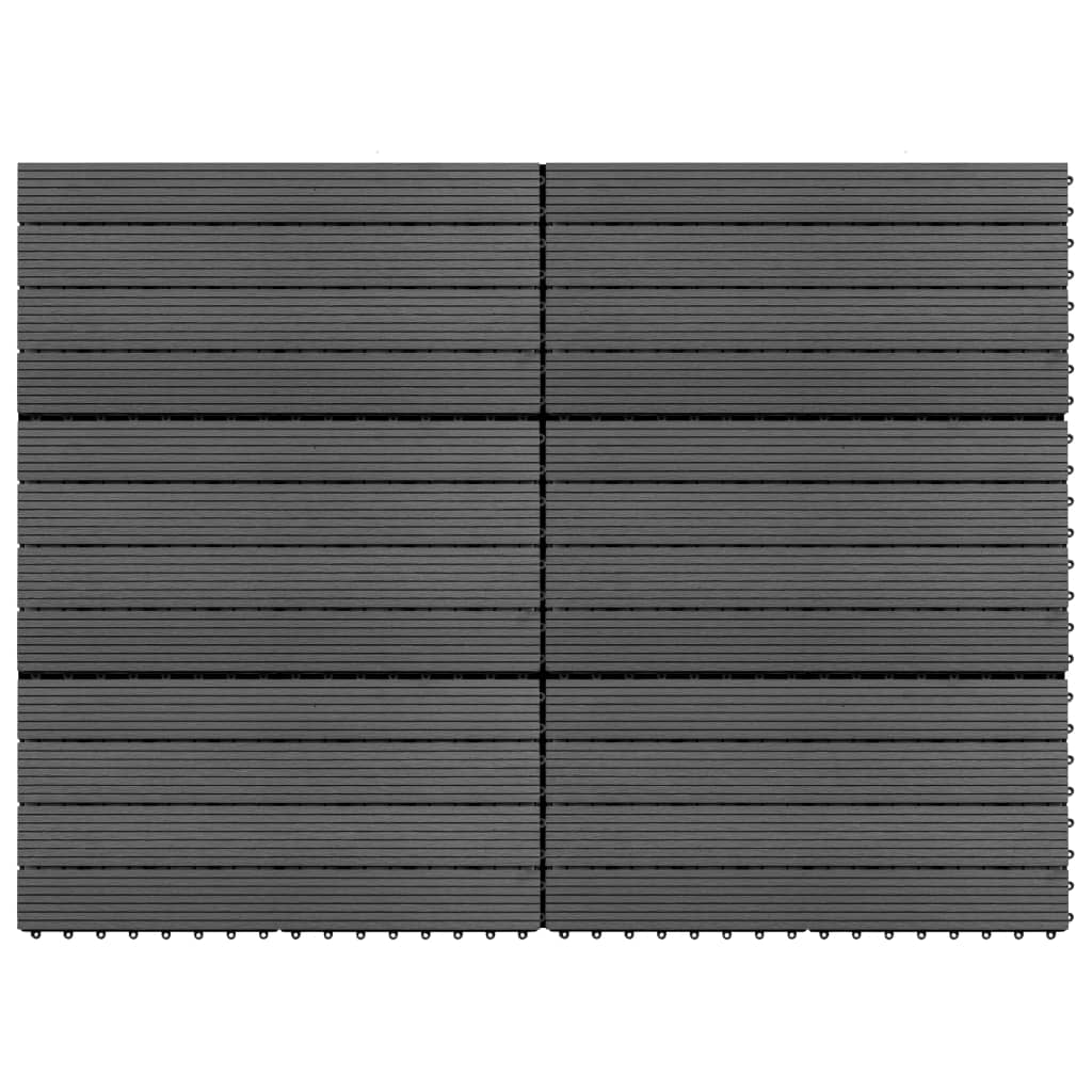 vidaXL WPC-Fliesen 60×30 cm 6 Stk. 1m² Grau