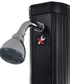 vidaXL Solardusche Klappbar Schwarz 214 cm 23 L