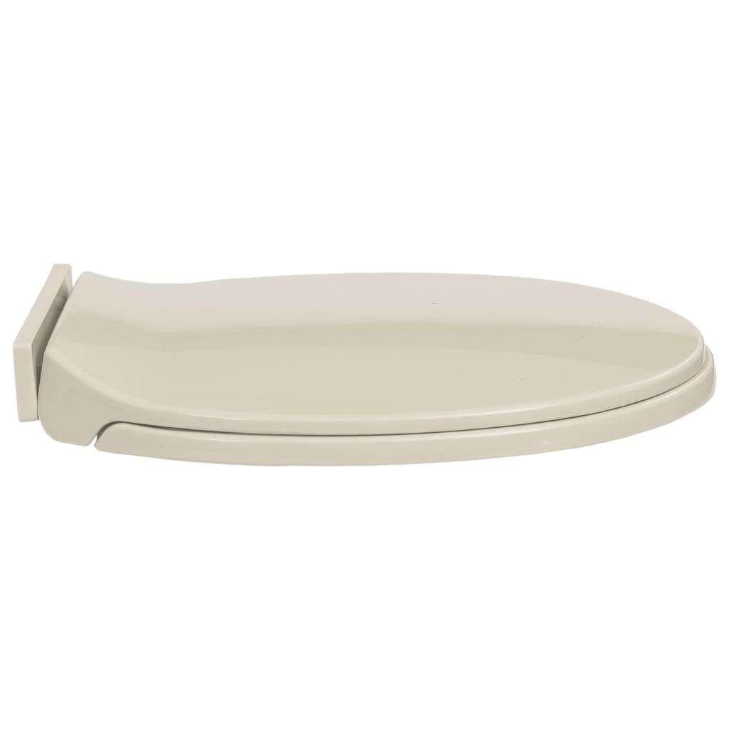 vidaXL Toilettensitz mit Absenkautomatik Aprikose Oval