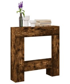 vidaXL Kaminumrandung Räuchereiche 81x18x82 cm Holzwerkstoff