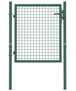 vidaXL Zauntor Stahl 100 x 75 cm Grün