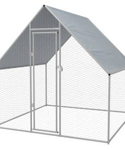 vidaXL Outdoor-Hühnerkäfig 2x2x1,92 m Verzinkter Stahl