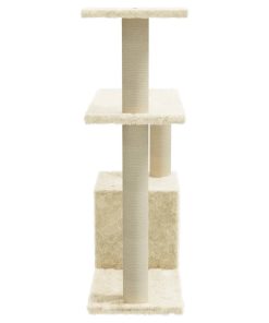 vidaXL Kratzbaum mit Sisal-Kratzsäulen Creme 70 cm