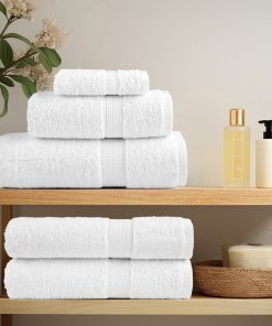 vidaXL Premium-Saunatücher SOLUND 4 Stk Weiß 80x200 cm 600 g/m²