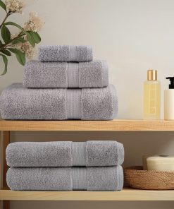 vidaXL Premium-Gästetücher SOLUND 10 Stk. Grau 30x50 cm 600 g/m²