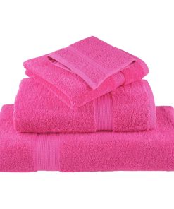 vidaXL Premium-Handtücher SOLUND 2 Stk. Rosa 100x200 cm 600 g/m²