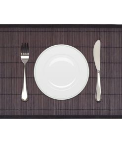 6 Bambus-Platzdeckchen 30 x 45 cm Dunkelbraun